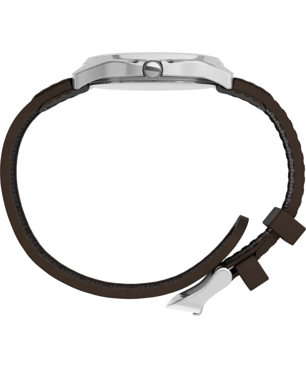 Expedition Metal Field 40mm Leather Strap Watch