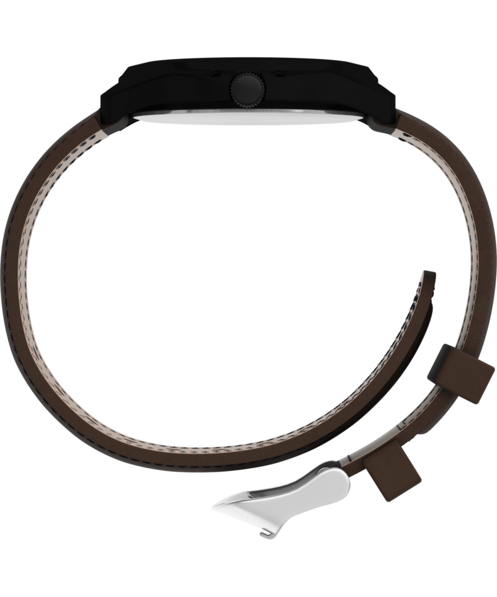 Expedition Metal Field 40mm Leather Strap Watch