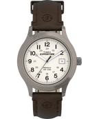 Expedition Metal Field 37mm Leather Strap Watch