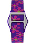 TIMEX TIME MACHINES® 29mm Purple Floral Elastic Fabric Kids Watch
