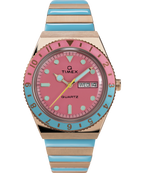 Q Timex Malibu 36mm Stainless Steel Expansion Band Watch