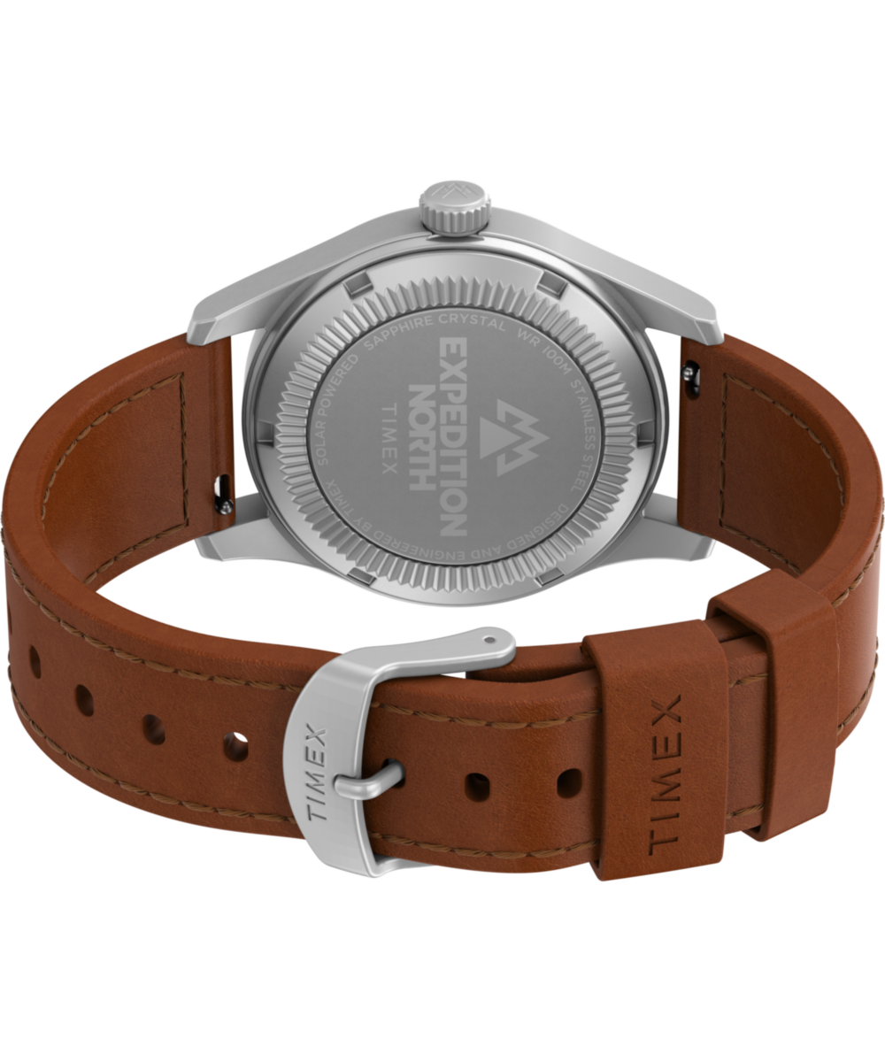 Expedition Field Post Solar 36mm Eco-Friendly Leather Strap Watch