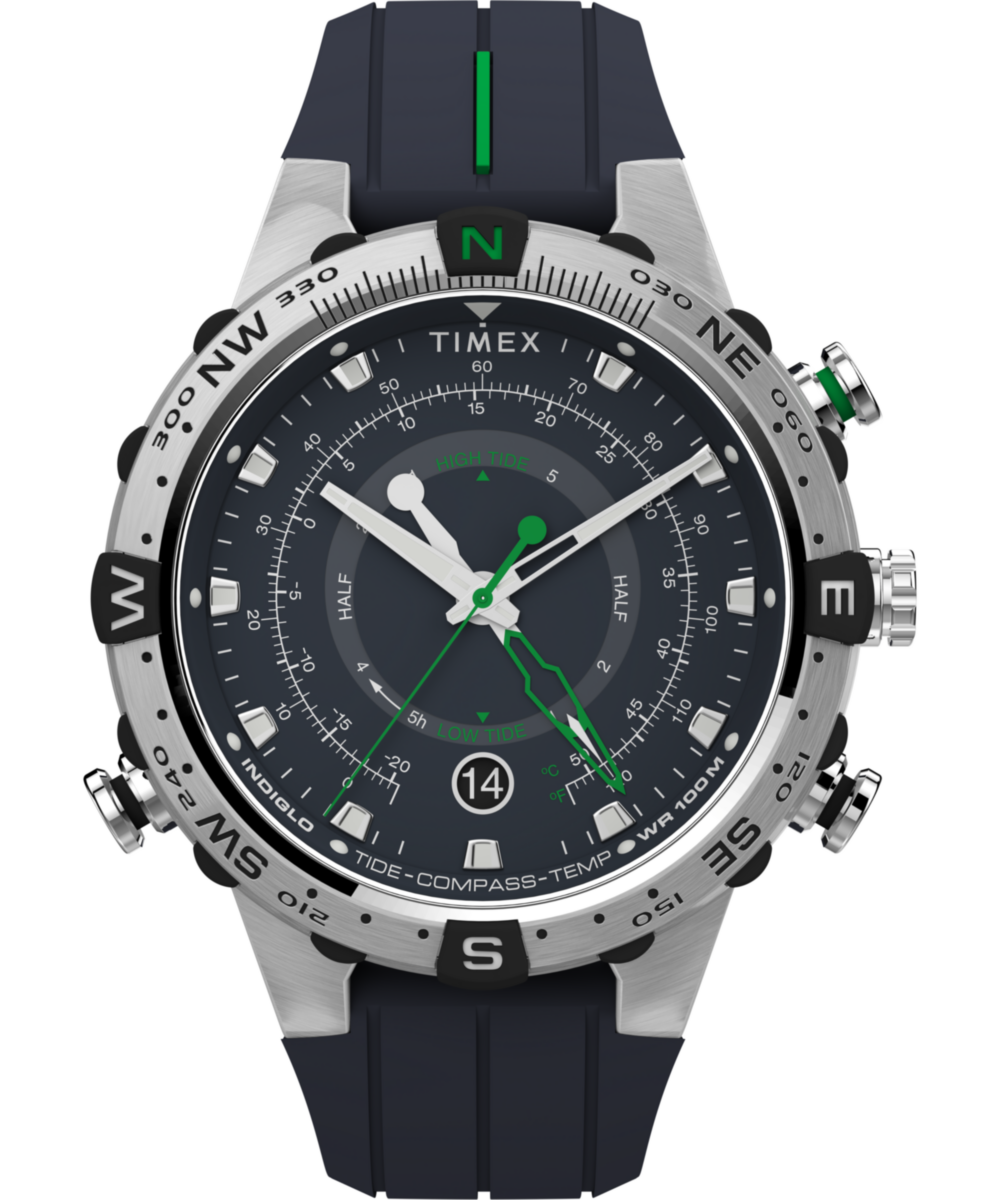 Expedition Tide-Temp-Compass 45mm Silicone Strap Watch