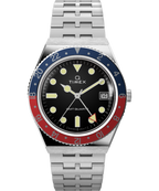 Q Timex GMT 38mm Stainless Steel Bracelet Watch