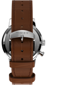 Marlin® Moon Phase 40mm Leather Strap Watch