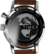 Marlin® Moon Phase 40mm Leather Strap Watch