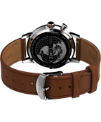 Marlin® Moon Phase 40mm Leather Strap Watch