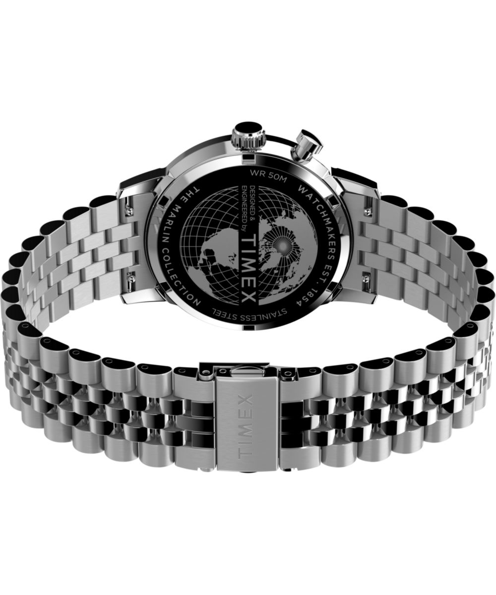 Marlin® Moon Phase 40mm Stainless Steel Bracelet Watch