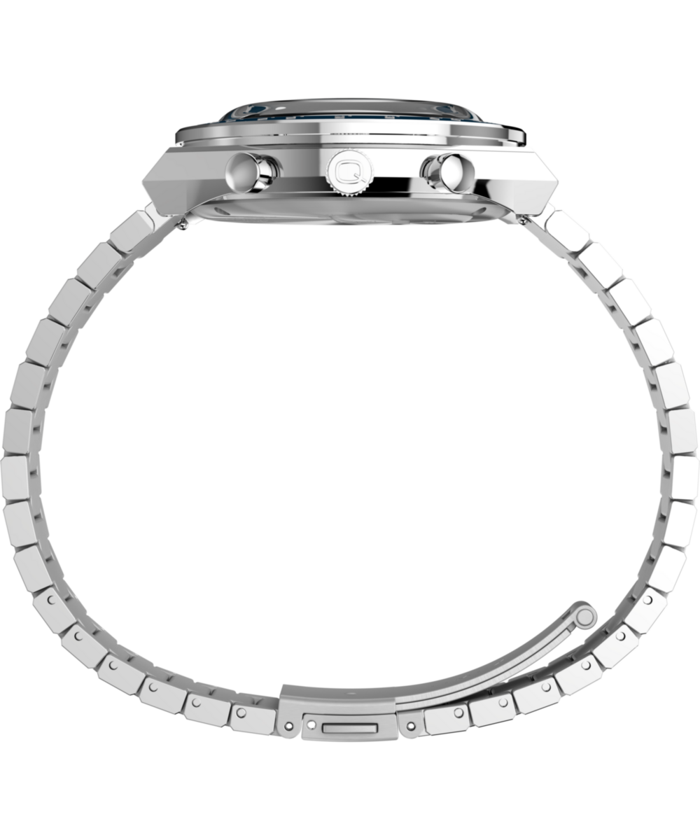 Q Timex Chronograph 40mm Stainless Steel Bracelet Watch