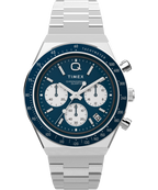 Q Timex Chronograph 40mm Stainless Steel Bracelet Watch