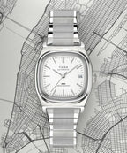 Timex® Automatic 1983 E Line Reissue 34mm Stainless Steel Expansion Band Watch