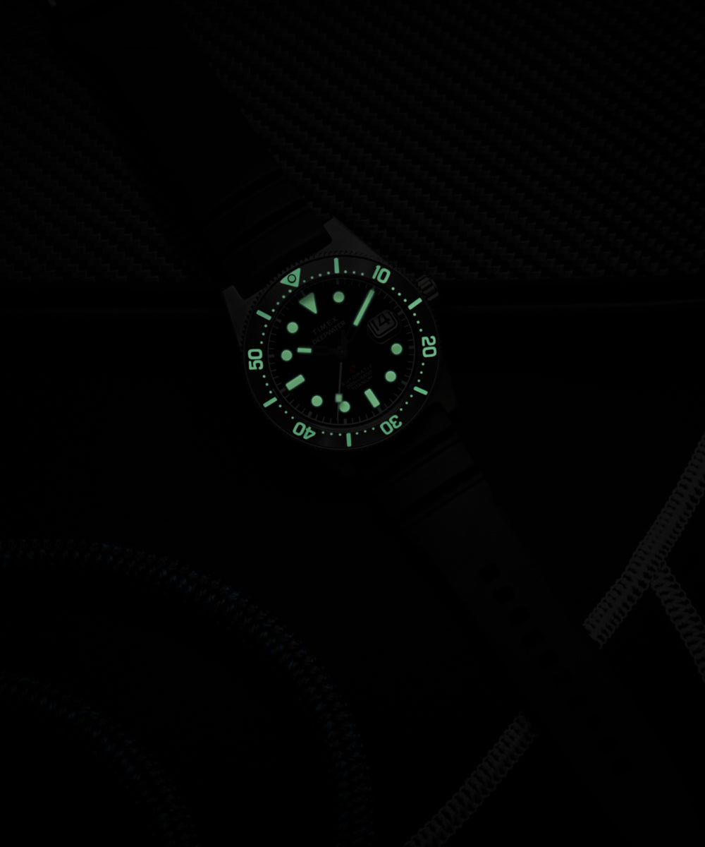 Deepwater Reef 200 Titanium Automatic 41mm Synthetic Rubber Strap Watch