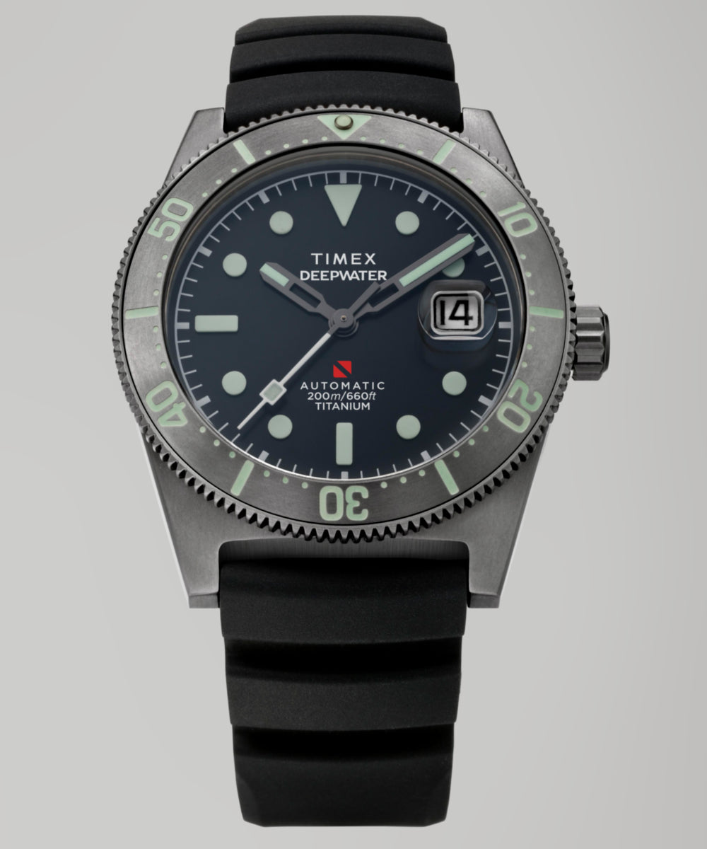 Deepwater Reef 200 Titanium Automatic 41mm Synthetic Rubber Strap Watch