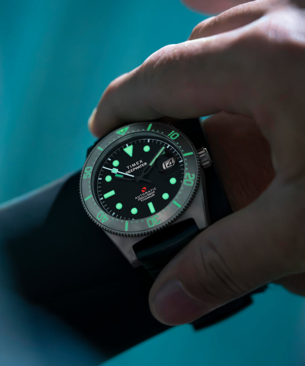 Deepwater Reef 200 Titanium Automatic 41mm Synthetic Rubber Strap Watch