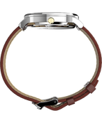 Waterbury Classic Moon Phase 40mm Leather Strap Watch