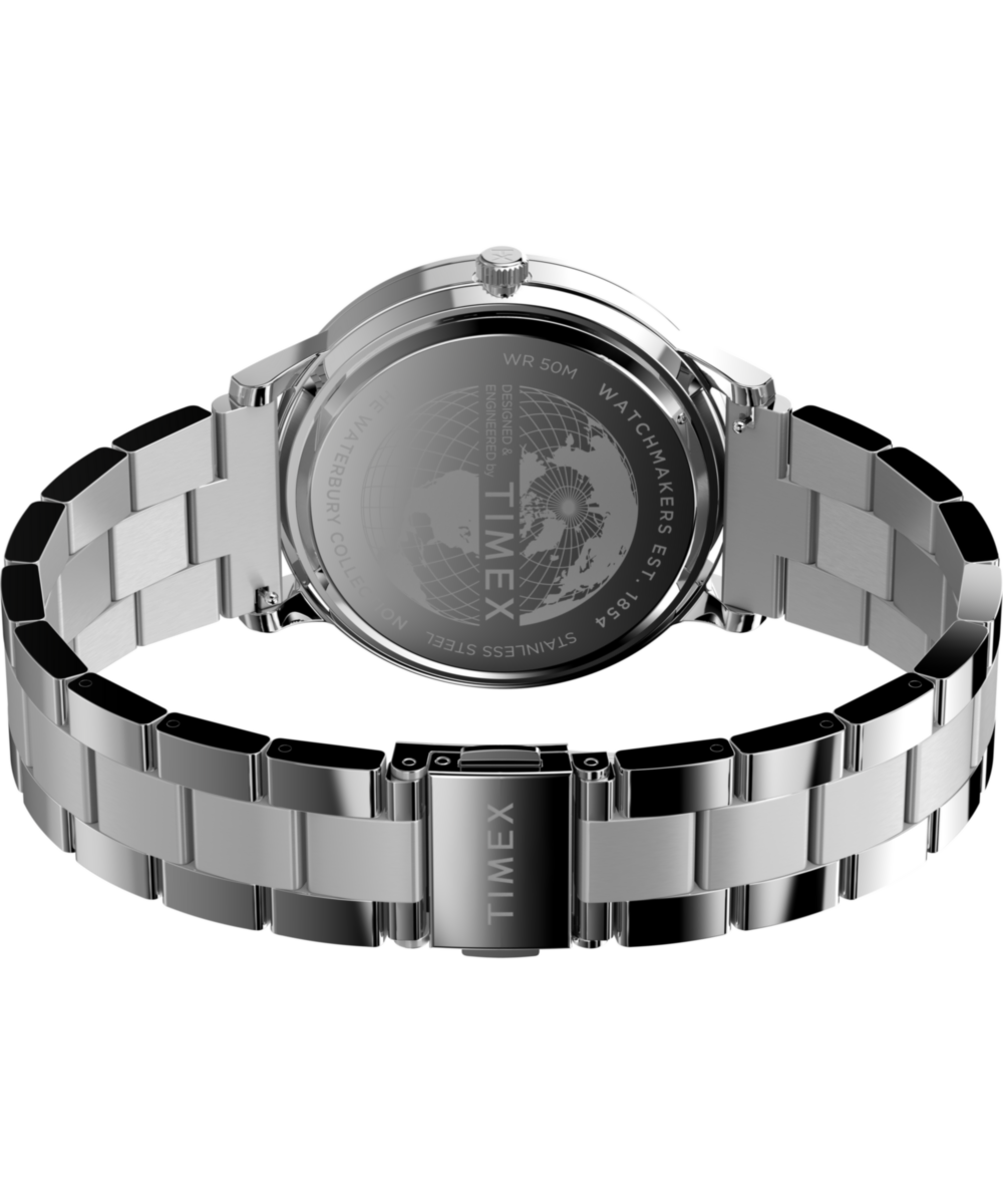 Waterbury Classic Moon Phase 40mm Stainless Steel Bracelet Watch 