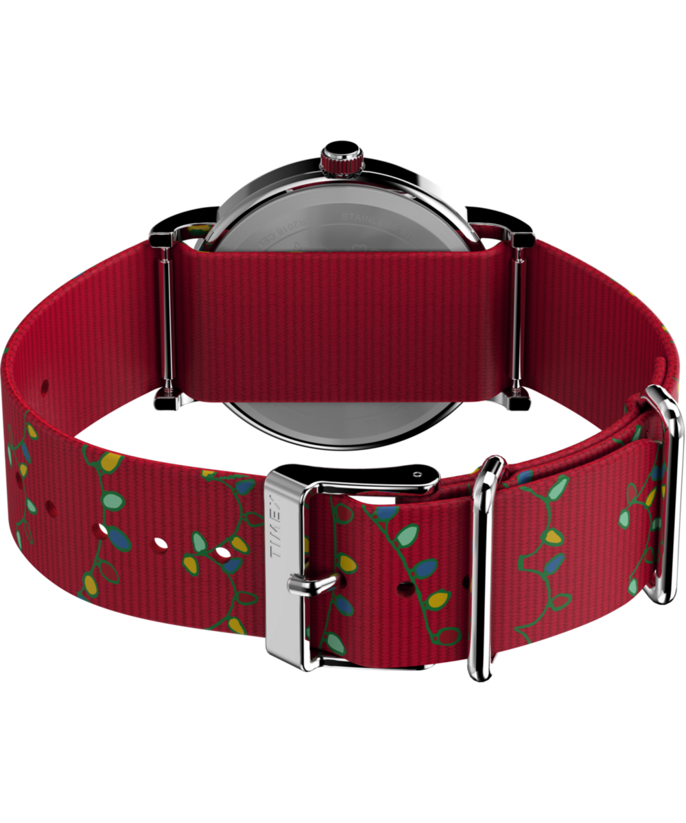 Timex x Peanuts Weekender Holiday 38mm Fabric Strap Watch