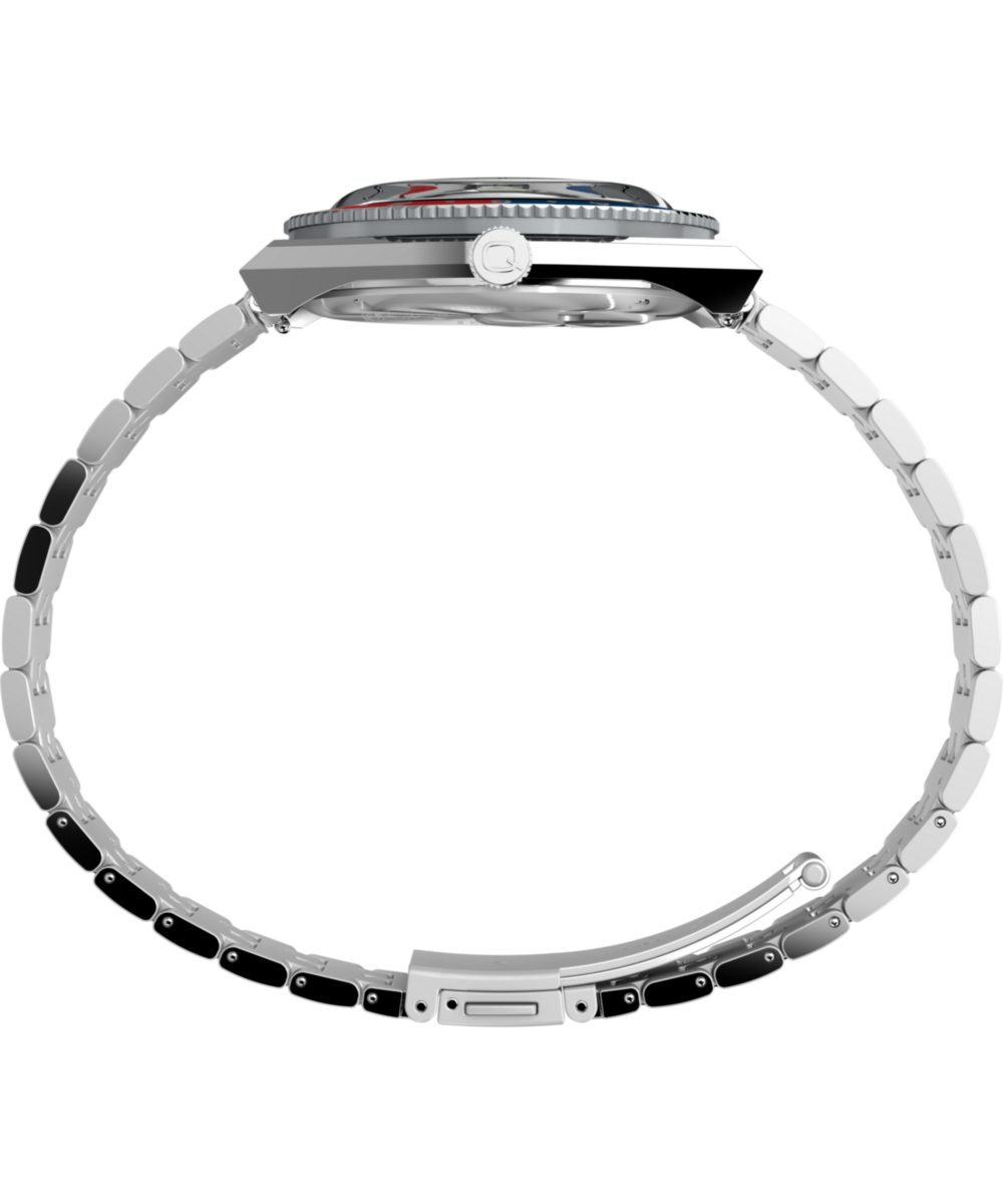 Timex x Peanuts® Q Timex® GMT 38mm Stainless Steel Bracelet Watch