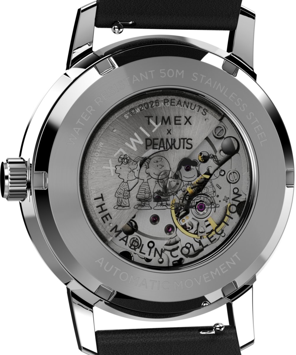 Timex x Peanuts® Marlin® Automatic Space 40mm Leather Strap Watch