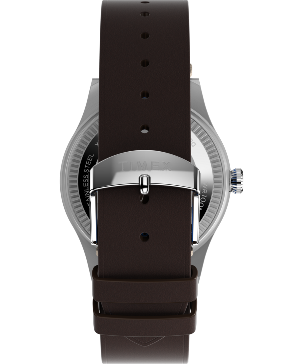 Timex Waterbury GMT x Pan Am® 39mm Leather Strap Watch