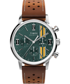 Marlin® Chronograph Tachymeter 40mm Leather Strap Watch