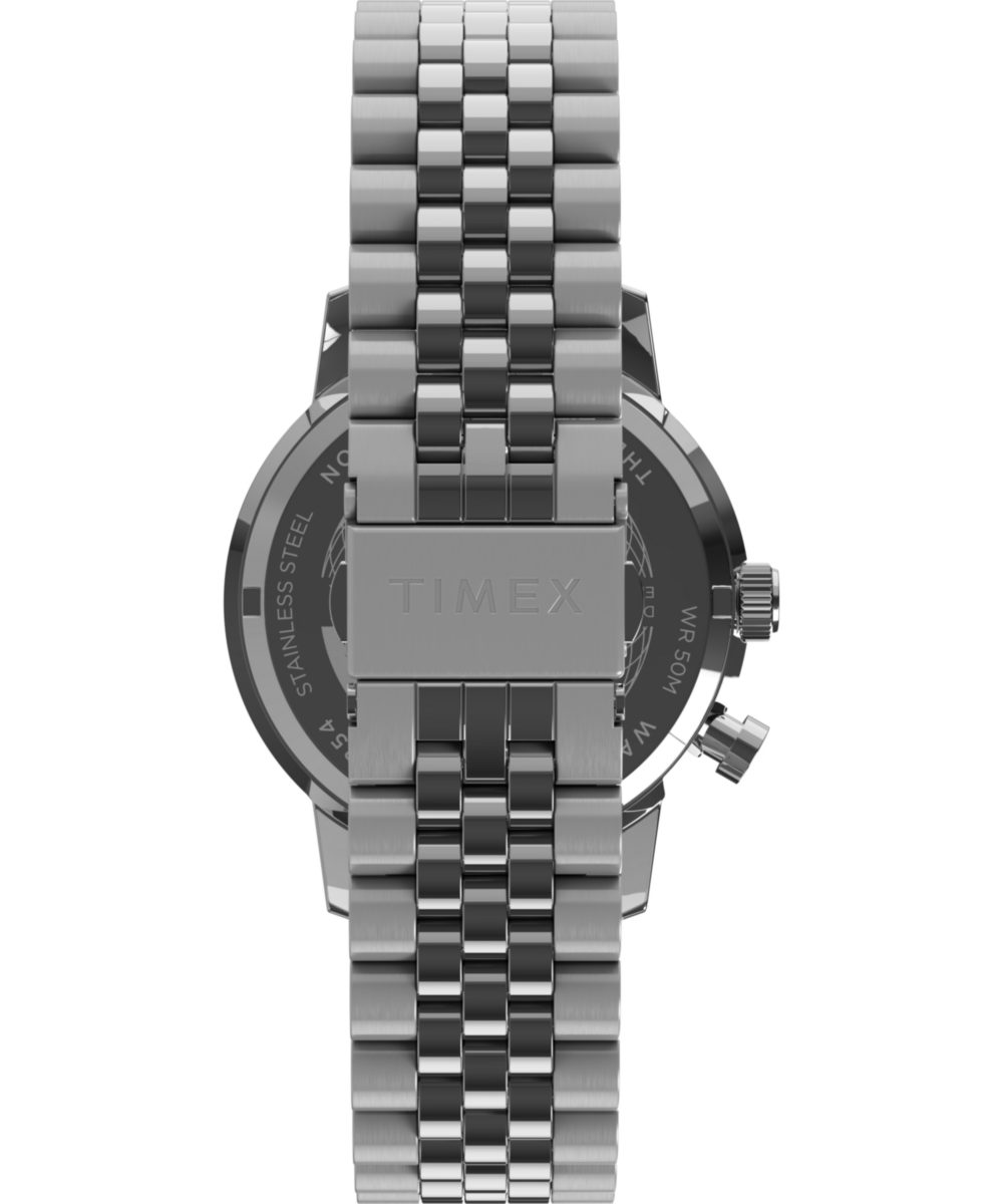 Marlin® Moon Phase Multifunction 40mm Stainless Steel Bracelet Watch