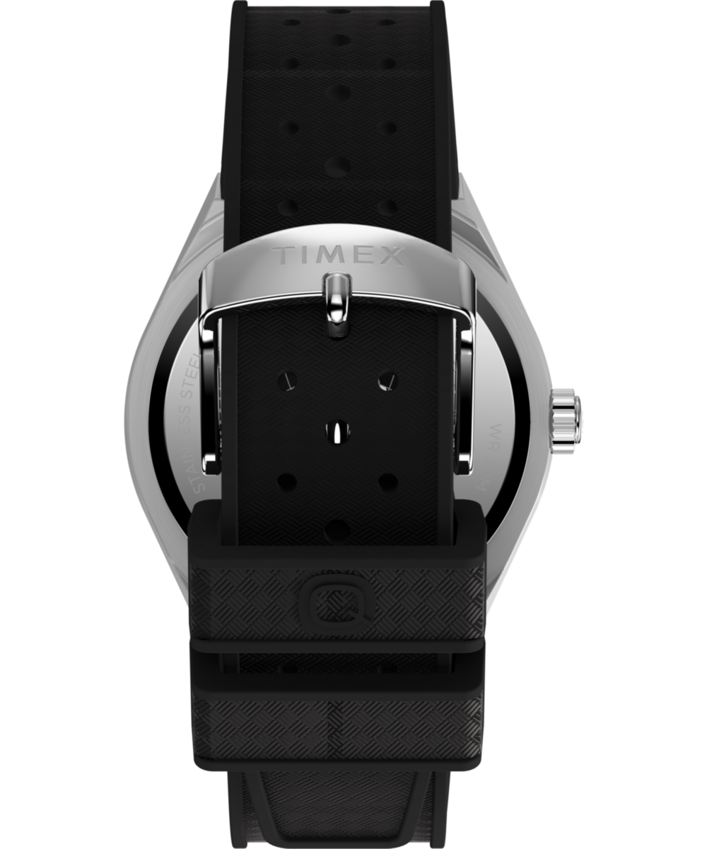 Q Timex® Continental GMT 39mm Synthetic Rubber Strap Watch 