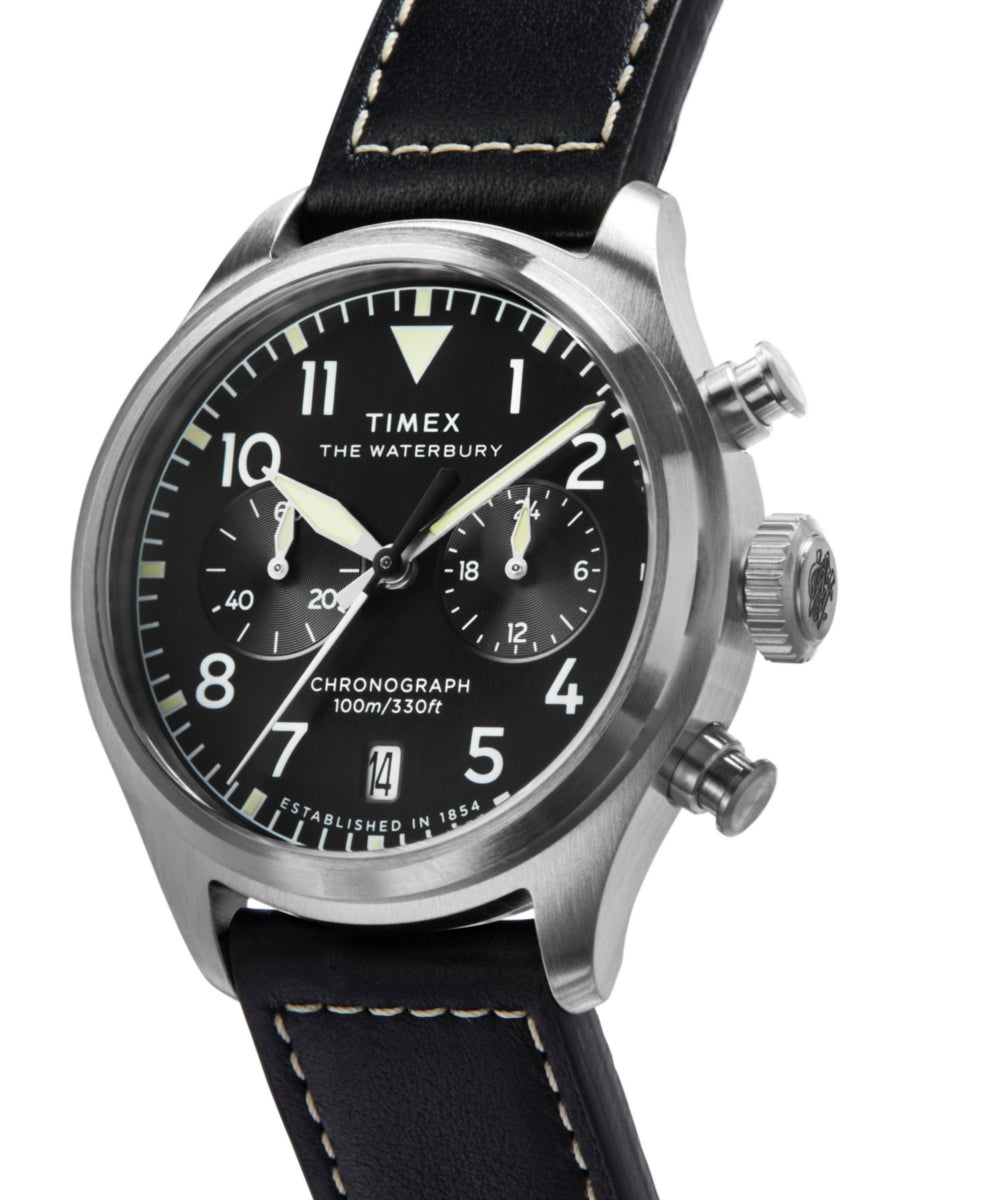 Waterbury Ace Chronograph 41mm Leather Strap Watch