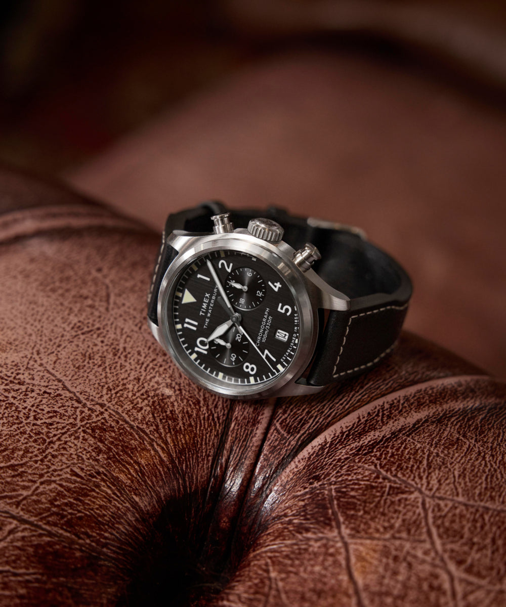 Waterbury Ace Chronograph 41mm Leather Strap Watch
