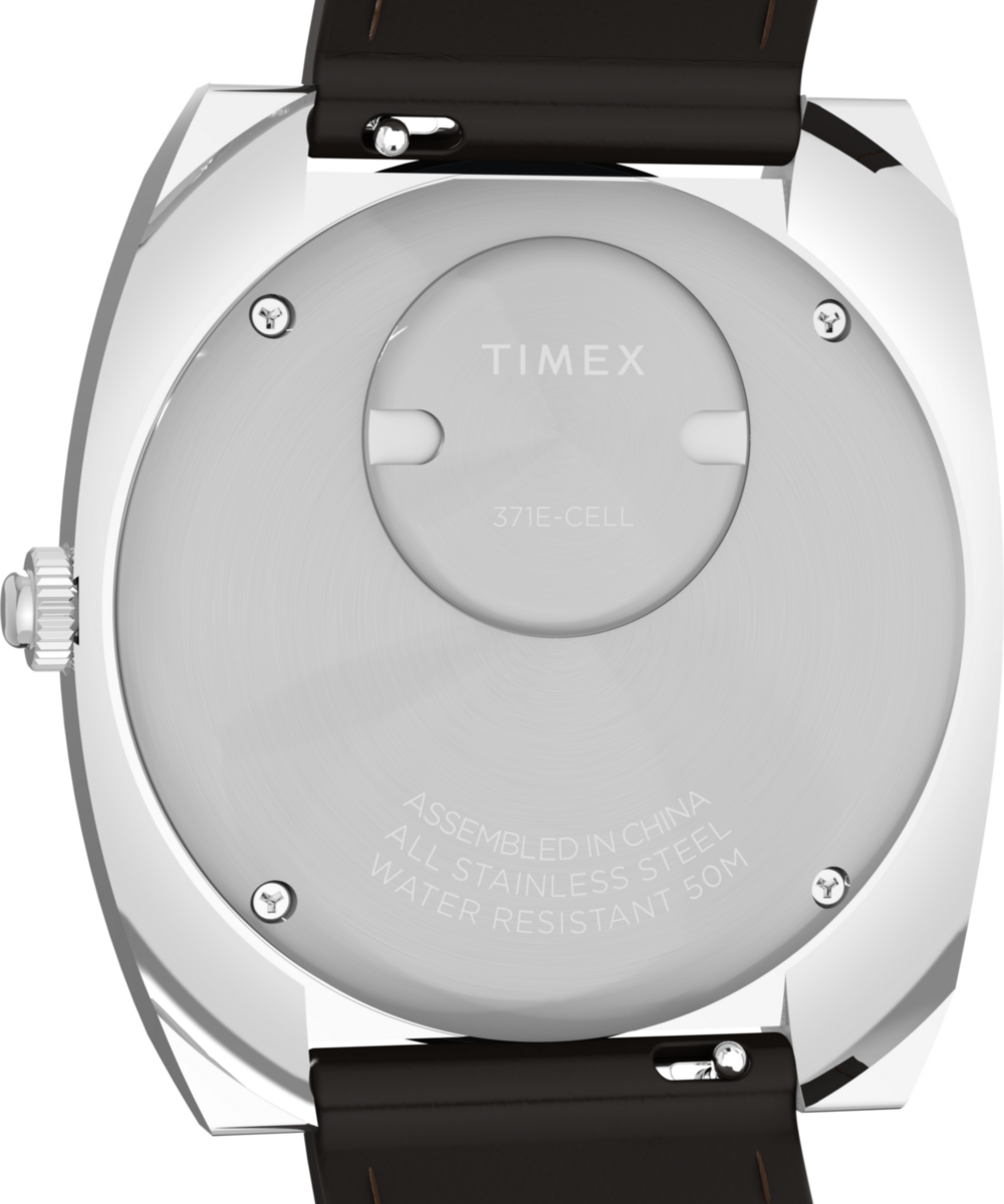 Q Timex® 1972 World Time 39mm Leather Strap Watch