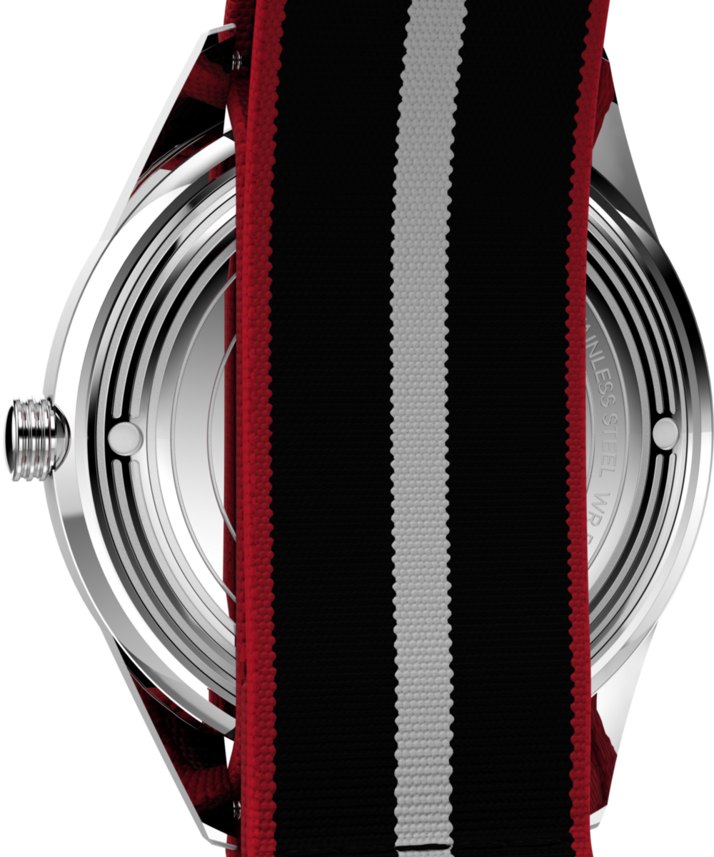 Marlin® Jet Quartz 38mm Fabric Strap Watch