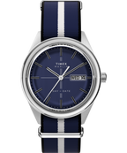 Marlin® Jet Quartz 38mm Fabric Strap Watch