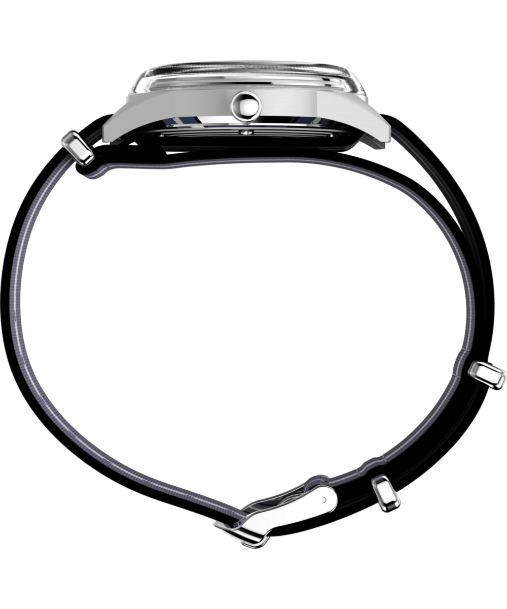 Marlin® Jet Quartz 38mm Fabric Strap Watch