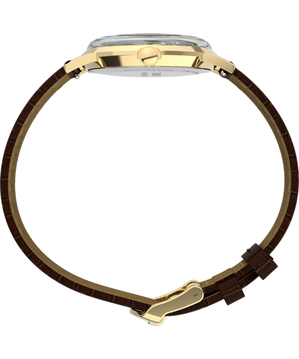 Marlin® Quartz 34mm Leather Strap Watch