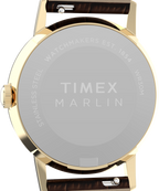 Marlin® Quartz 34mm Leather Strap Watch