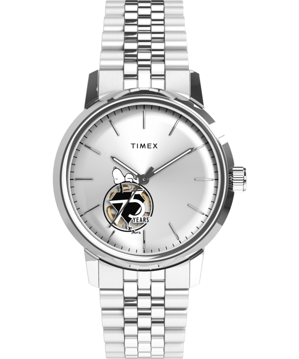 Timex x Peanuts® Marlin® Automatic 75th Anniversary 40mm Stainless Steel Bracelet Watch