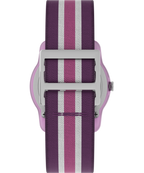 TIMEX TIME MACHINES® 29mm Purple Stripe Elastic Fabric Kids Watch