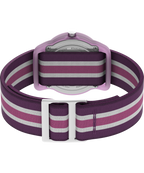 TIMEX TIME MACHINES® 29mm Purple Stripe Elastic Fabric Kids Watch
