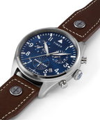 Timex X Pan Am Chronograph 42mm Leather Strap Watch